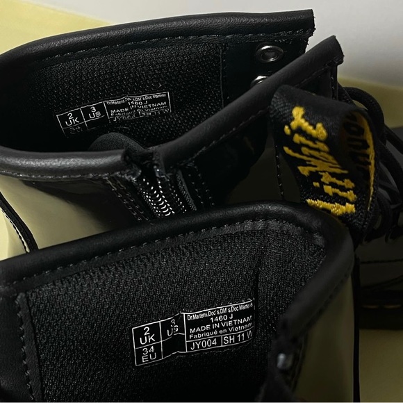 Doc Martens 1460 Patent Lace Up Boots - Picture 2 of 5